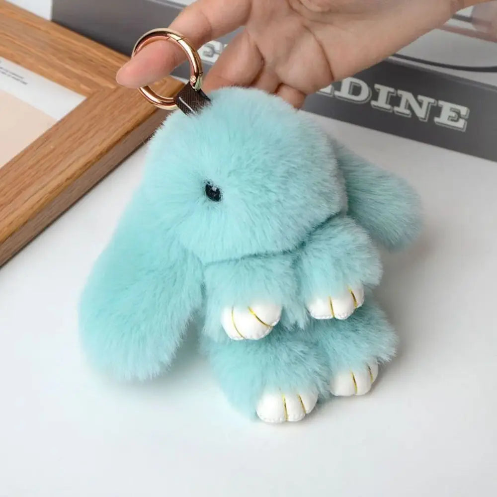 Bunny Keychain – Plush Rabbit Bag Charm with Bow