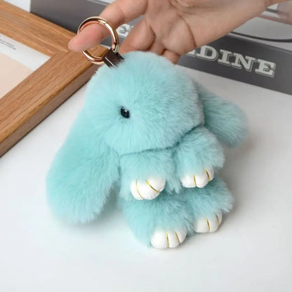 Bunny Keychain – Plush Rabbit Bag Charm with Bow