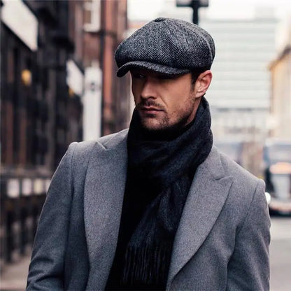 Unisex Newsboy Hat Retro Cotton Beret Flat Cap