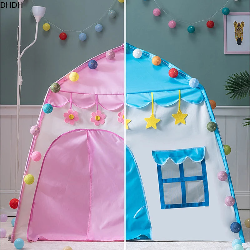 Kids Play Tent Indoor Outdoor Foldable Princess Playhouse