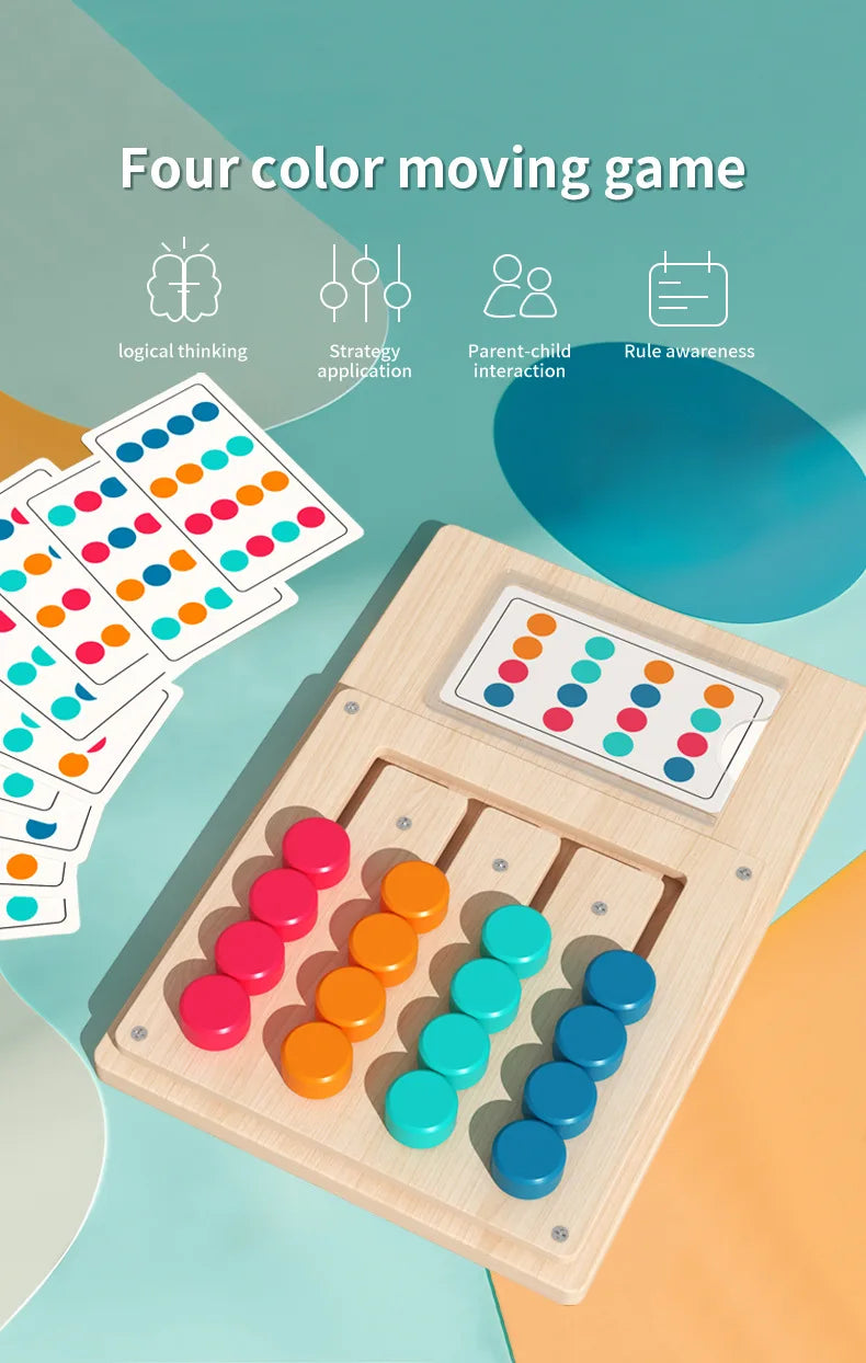 Montessori Wooden Shape Matching Board Learning Puzzle