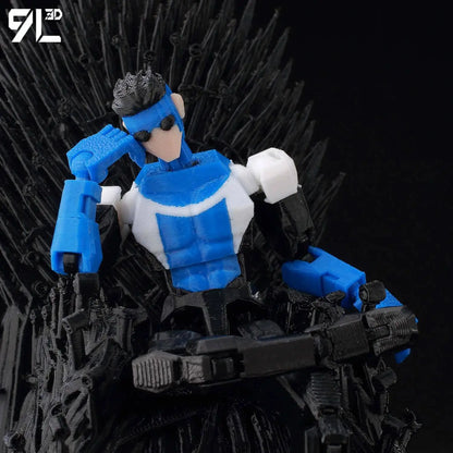 Invincible Boy Action Figure 14cm 3D Printed Poseable Model