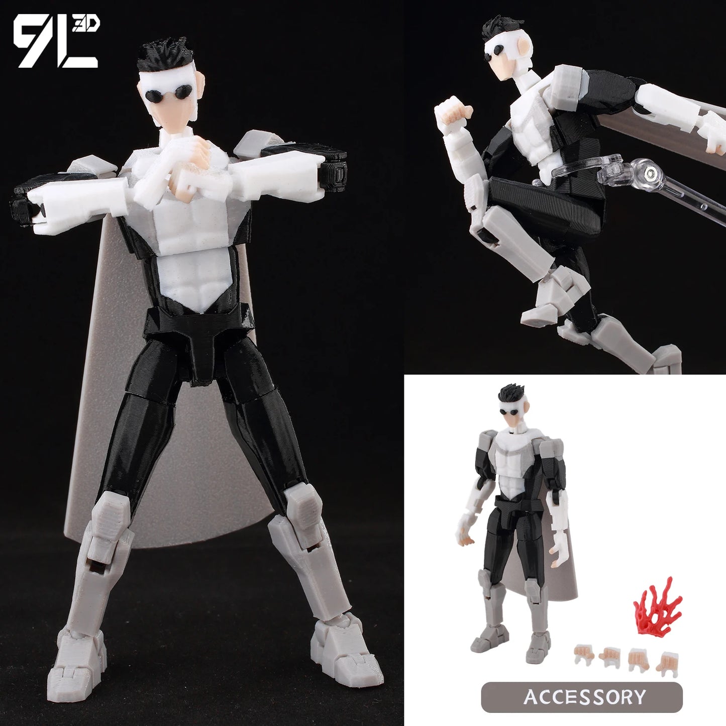 14cm Multi Jointed Action Figure 3D Printed Poseable Collectible Toy