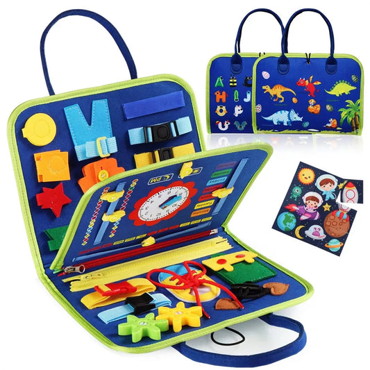 Montessori Busy Board Sensory Learning Toy for Toddlers