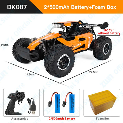 ZWN 1:16 RC Off-Road Car with LED Lights – 2.4GHz Remote Control Climbing Vehicle