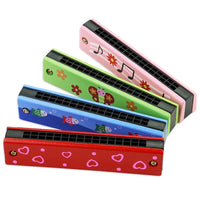 Wooden Harmonica Musical Instrument Toy for Kids