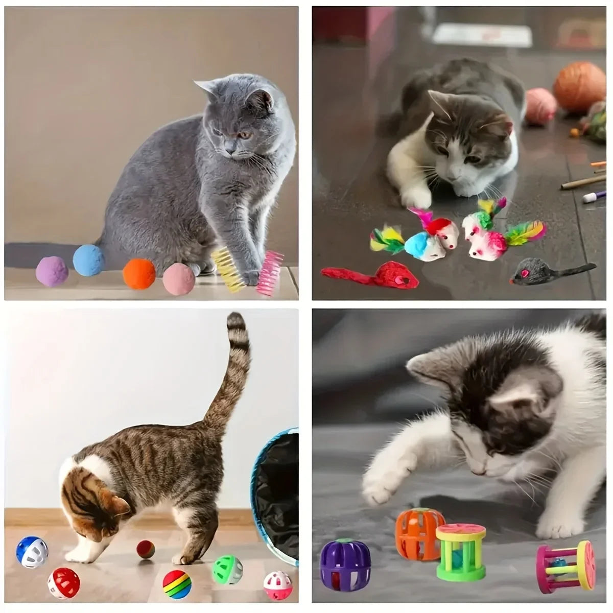 Cat Toy Variety Pack with Plush and Interactive Toys
