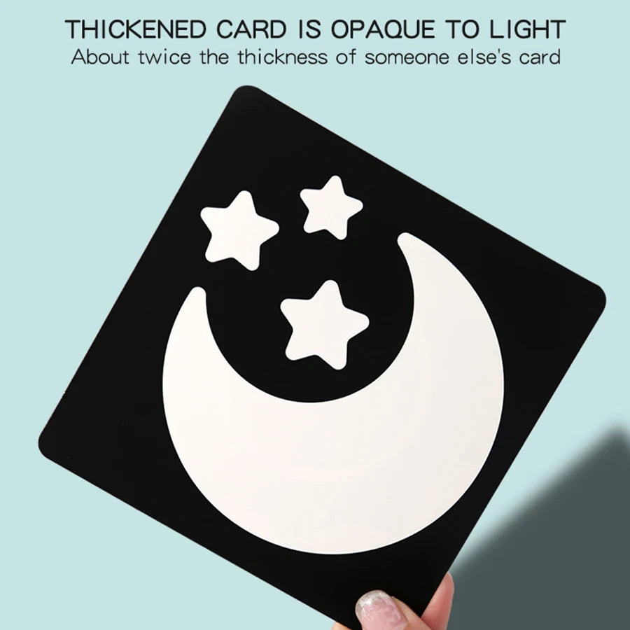 Baby Visual Stimulation Cards Montessori High Contrast Flash Cards