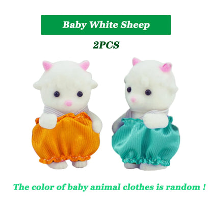 1:12 Mini Animal Doll Forest Family Dollhouse Figure