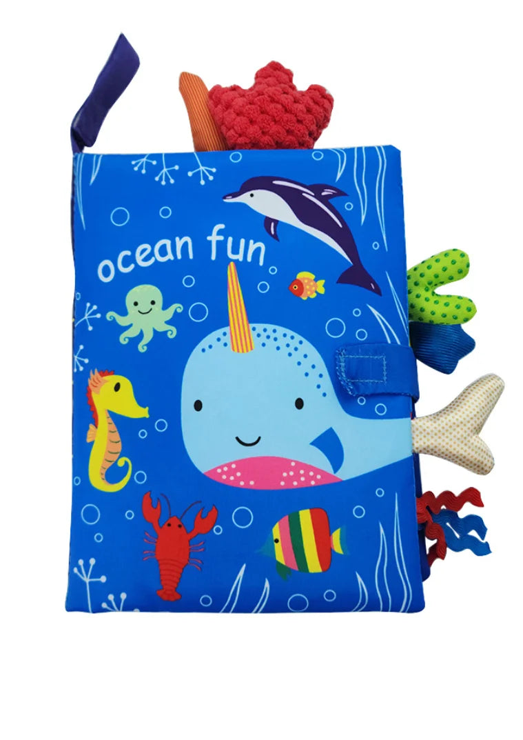 Baby Tail Cloth Book Interactive Sensory Learning Toy