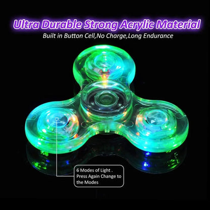 LED Fidget Spinner – Glow in the Dark Finger Spinner Toy