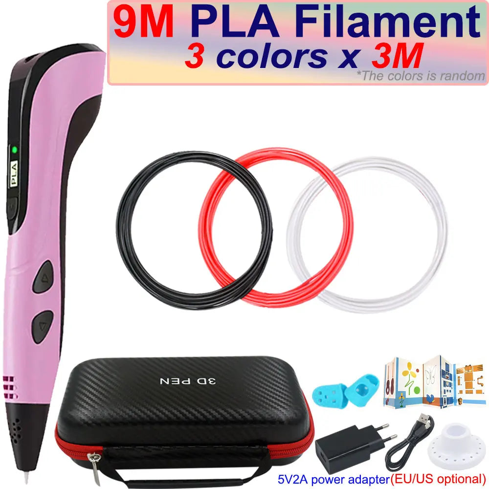 3D Printing Pen for Kids with LCD Screen & 200M PLA Filament