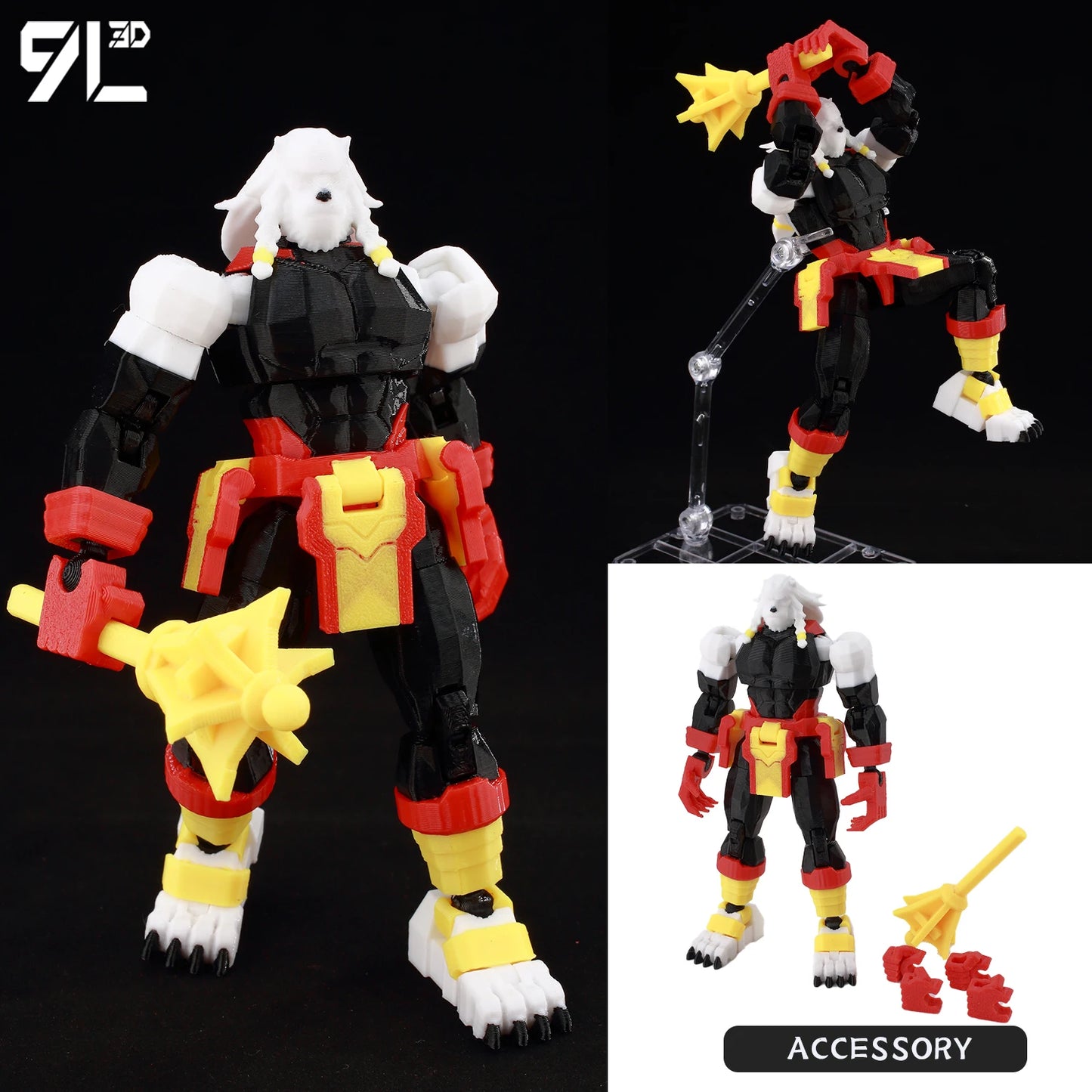 14cm Multi Jointed Action Figure 3D Printed Poseable Collectible Toy