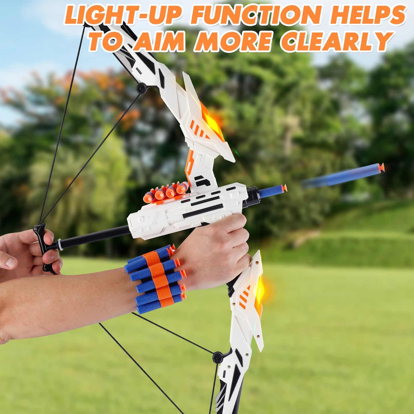 Kids Archery Set with LED Bow and Soft Dart Arrows
