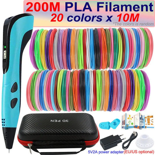 3D Printing Pen for Kids with LCD Screen & 200M PLA Filament