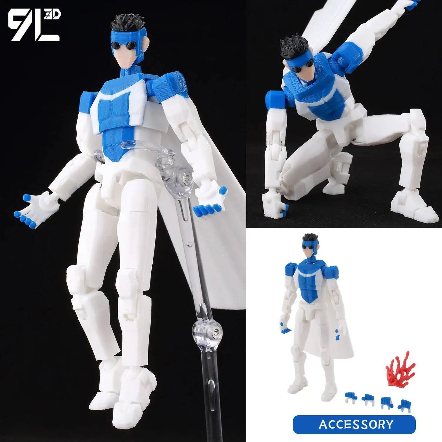 Invincible Boy Action Figure 14cm 3D Printed Poseable Model