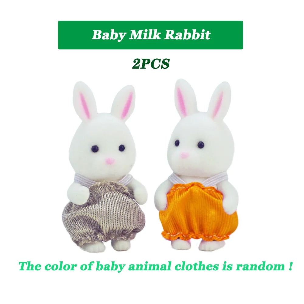 1:12 Mini Animal Doll Forest Family Dollhouse Figure