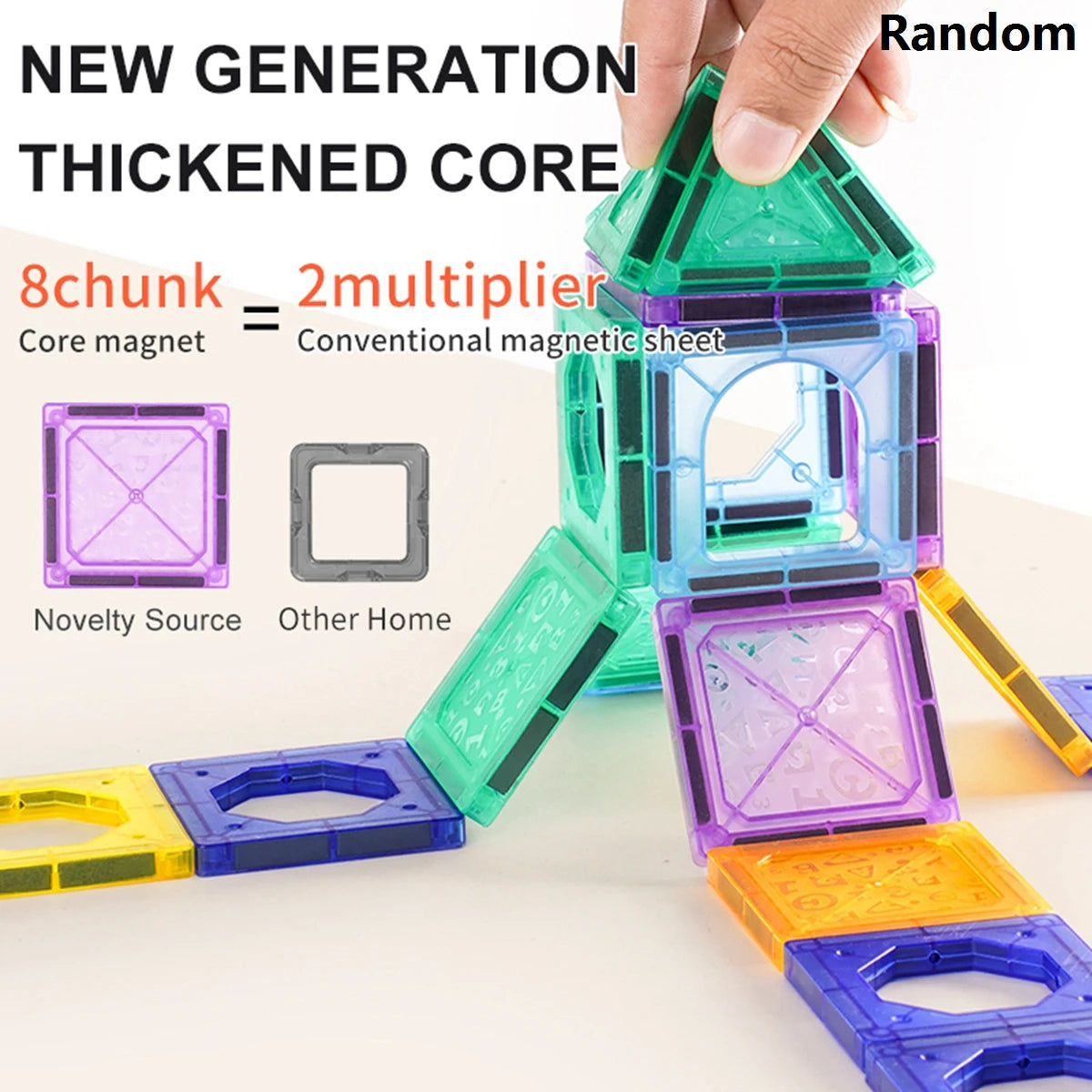 Magnetic Building Tiles STEM Construction Toy for Kids