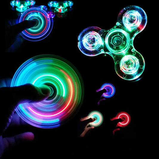 LED Fidget Spinner – Glow in the Dark Finger Spinner Toy