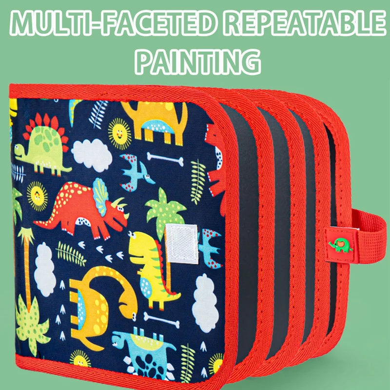 Reusable Doodle Book for Kids with 12 Watercolor Pens