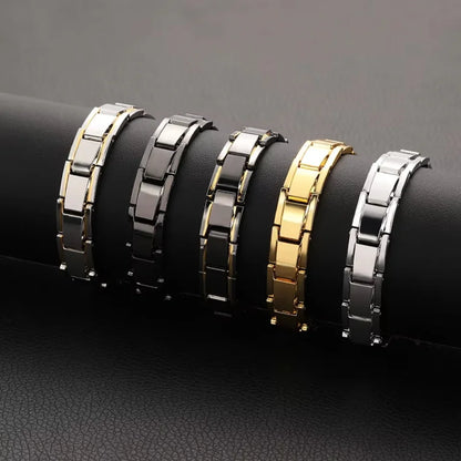 Stainless Steel Bangle Bracelet – Elastic Italian Charm Style