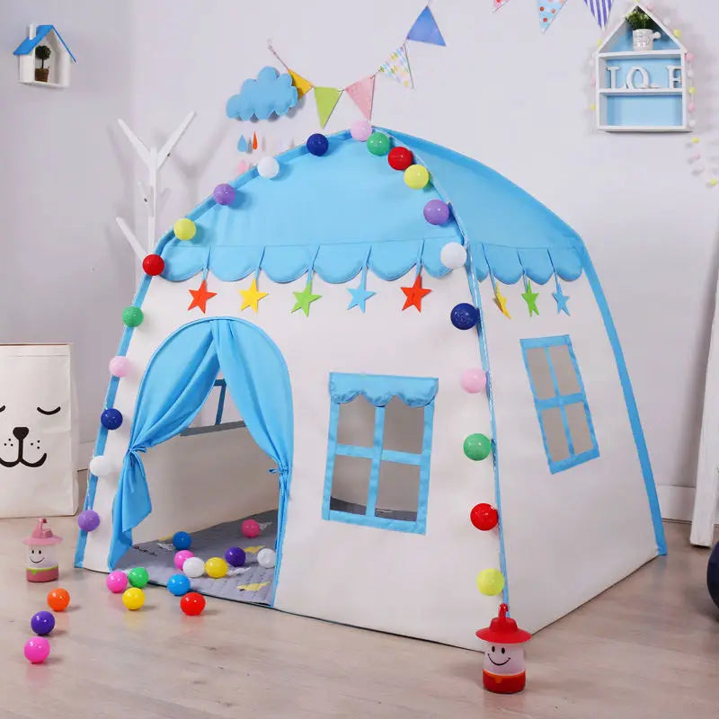 Kids Play Tent Indoor Outdoor Foldable Princess Playhouse