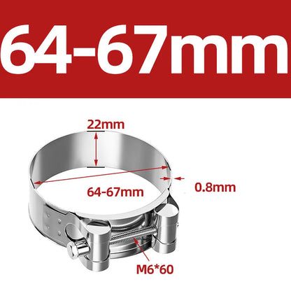 304 Stainless Steel Hose Clamp for Air Water Fuel Pipes