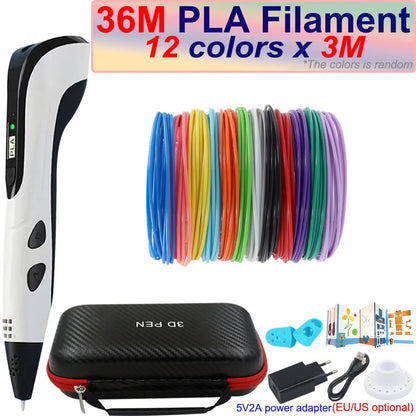 3D Printing Pen for Kids with LCD Screen & 200M PLA Filament
