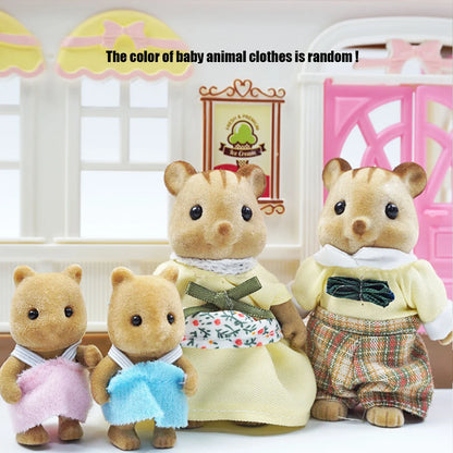 1:12 Mini Animal Doll Forest Family Dollhouse Figure