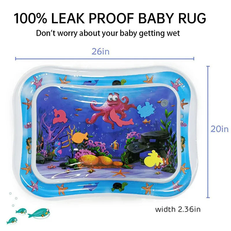 Baby Water Play Mat Inflatable Tummy Time Activity Mat