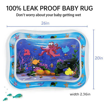 Baby Water Play Mat Inflatable Tummy Time Activity Mat