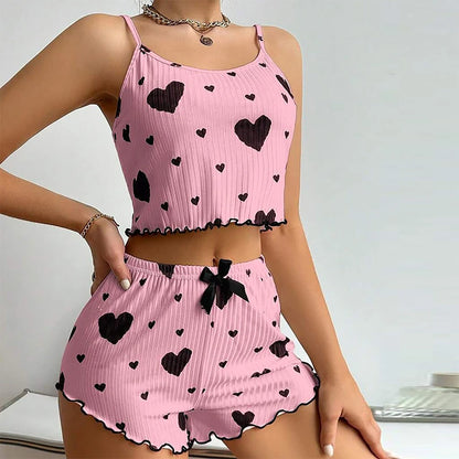 Women's Pajama Set 2 Piece Tank Top & Shorts Sleepwear