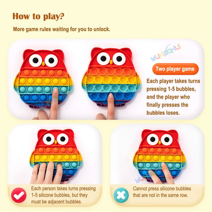Rainbow Pop It Fidget Toy for Stress Relief & Sensory Play