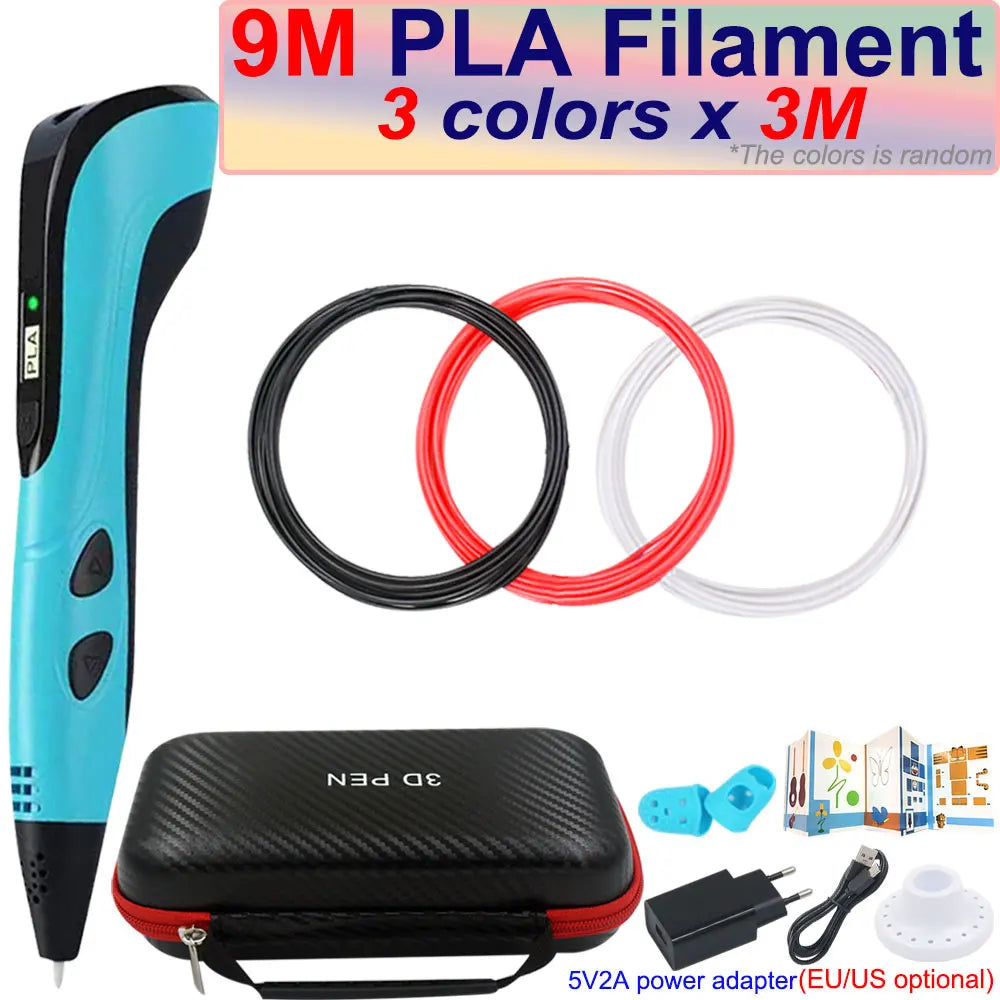 3D Printing Pen for Kids with LCD Screen & 200M PLA Filament