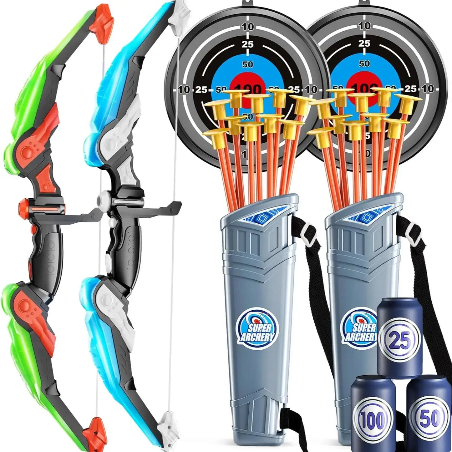 Kids Bow and Arrow Set with LED Lights and Target