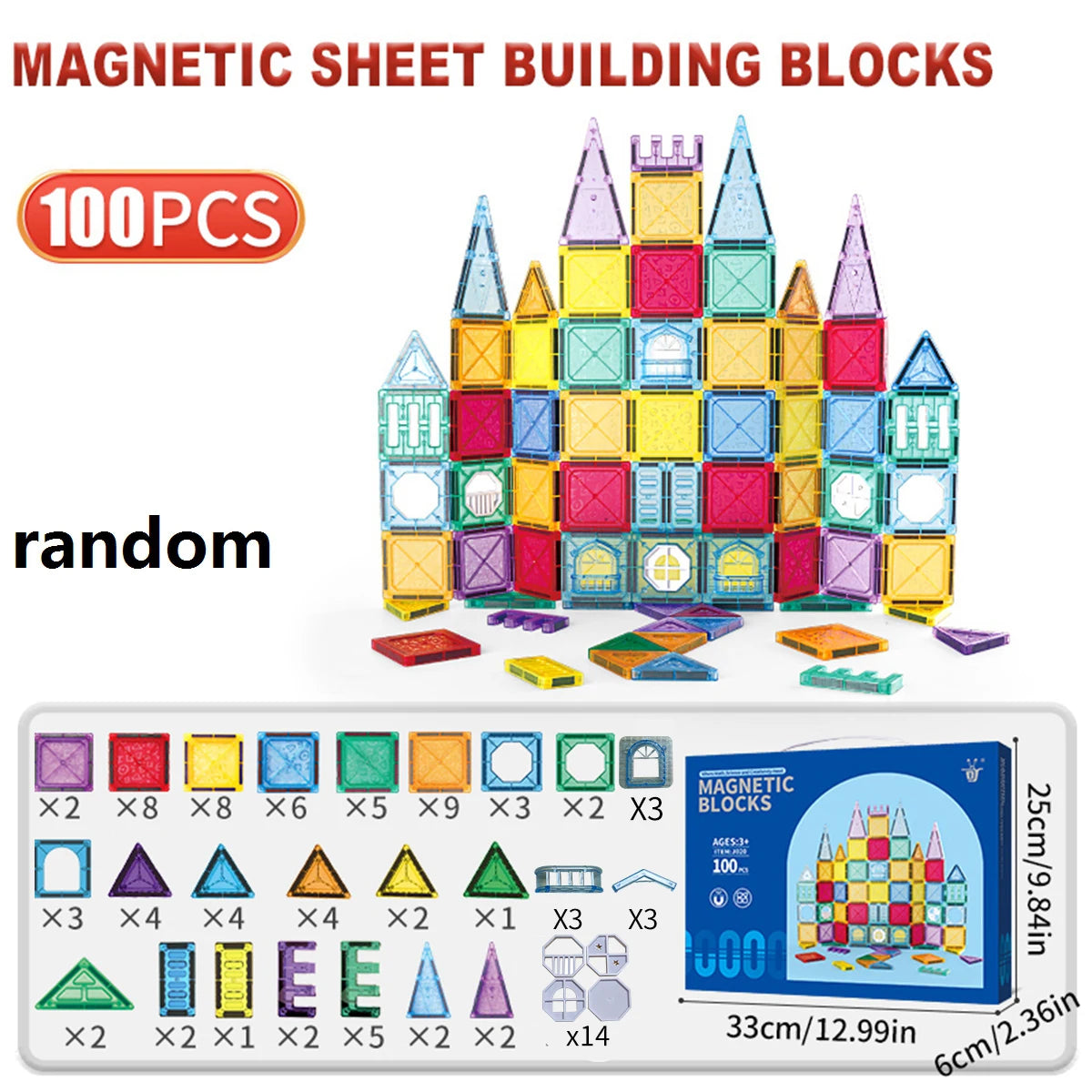 Magnetic Building Tiles STEM Construction Toy for Kids