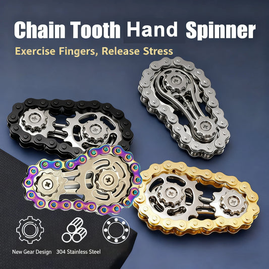 Metal Fidget Spinner – Gear & Bike Chain Fingertip Spinner