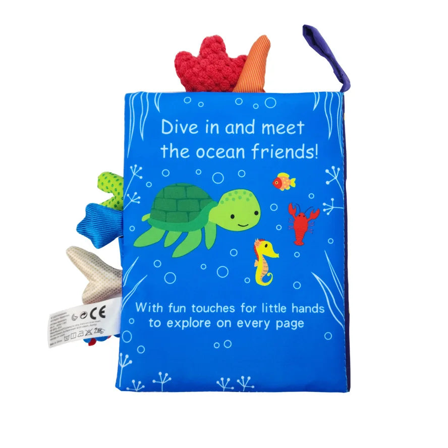 Baby Tail Cloth Book Interactive Sensory Learning Toy