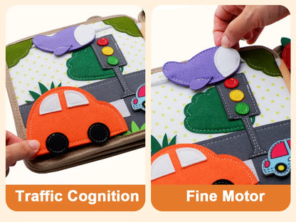 Montessori Busy Book Giraffe Sensory Learning Quiet Toy