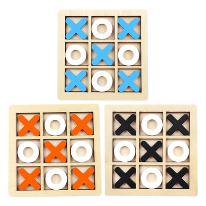 Wooden Tic Tac Toe Game Montessori XO Puzzle Board Toy