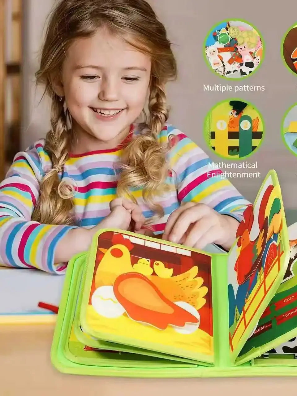 Alphabet Busy Board Felt Educational Learning Book