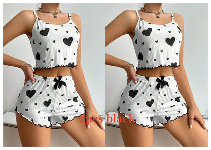 Women's Pajama Set 2 Piece Tank Top & Shorts Sleepwear