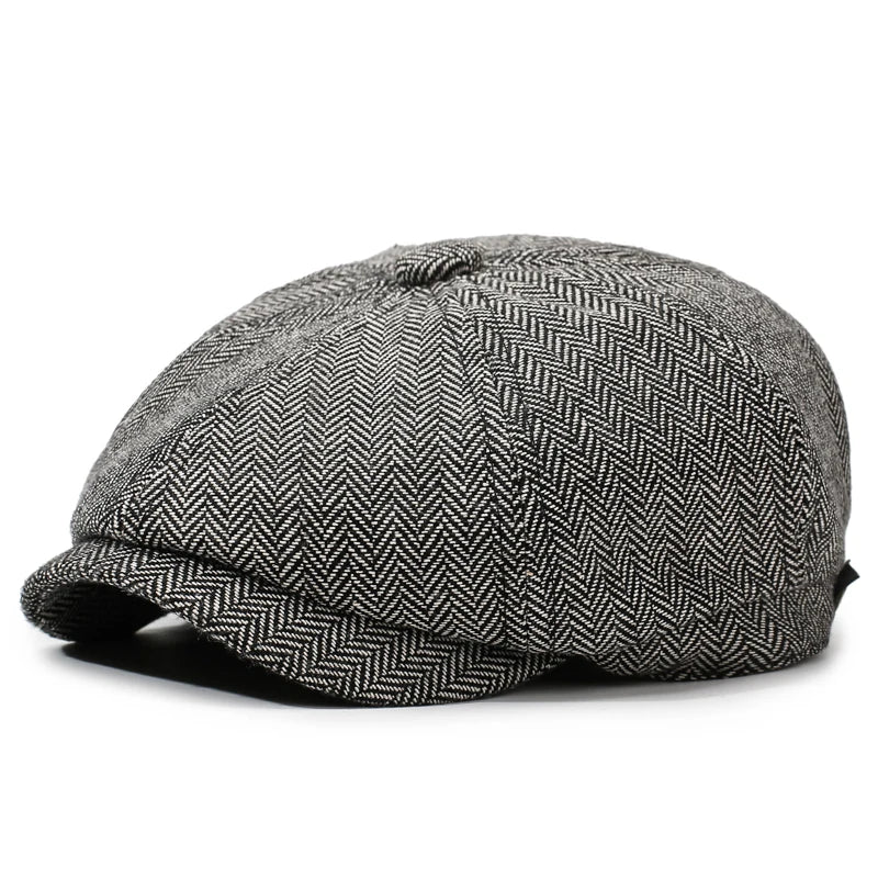 Unisex Newsboy Hat Retro Cotton Beret Flat Cap
