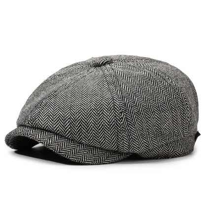 Unisex Newsboy Hat Retro Cotton Beret Flat Cap