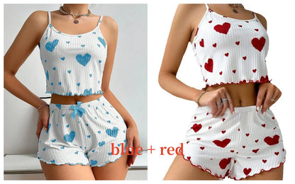 Women's Pajama Set 2 Piece Tank Top & Shorts Sleepwear