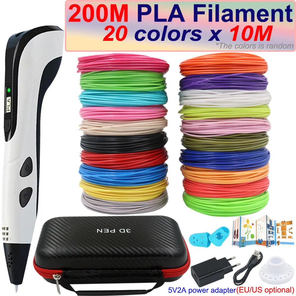 3D Printing Pen for Kids with LCD Screen & 200M PLA Filament