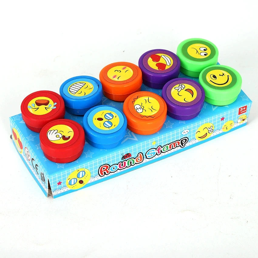 10PCS Kids Self Ink Stamps Set for DIY Crafts
