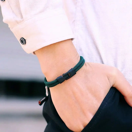 Men's Rope Bracelet – Double Layer Stackable Wristband