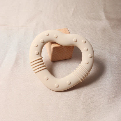 Heart Silicone Teether Food Grade Baby Teething Toy