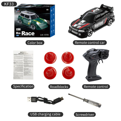KF20 1:64 Mini RC Drift Car – 4WD Desktop Racing Remote Control Car